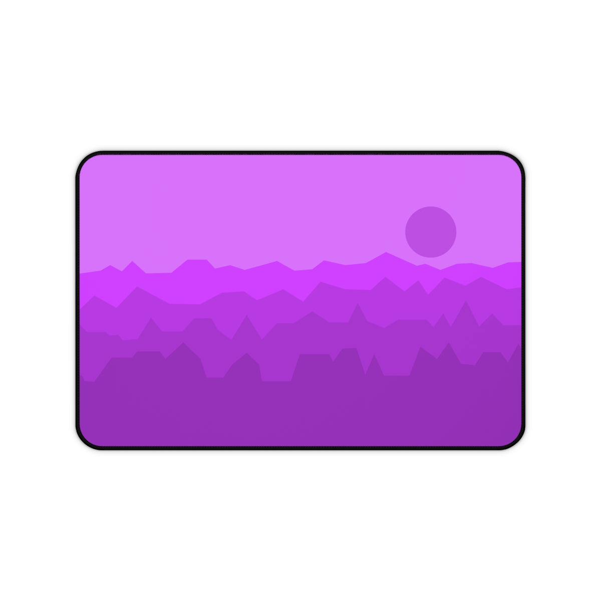 Purple Abstract Mountains Desk Mat - Desk Cookies