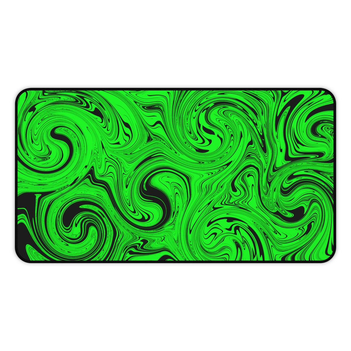 Green & Black Swirl Desk Mat - Desk Cookies
