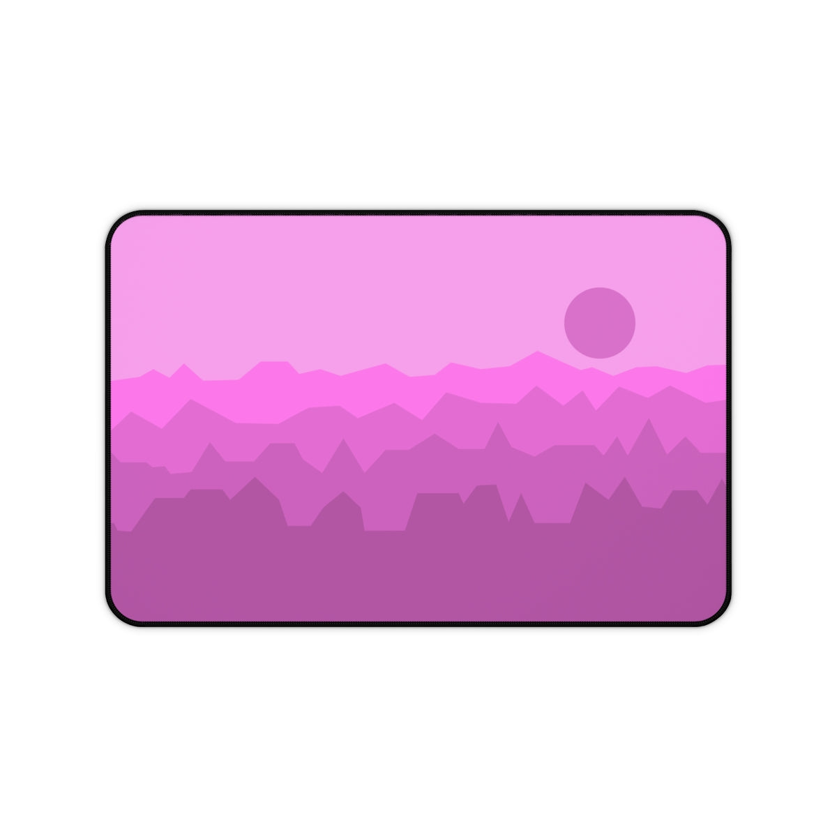 Pink Abstract Mountains Desk Mat - Desk Cookies