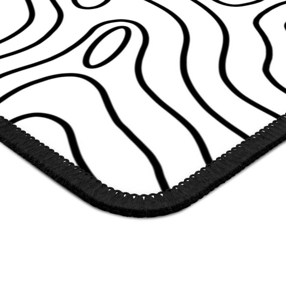 White Topographic Gaming Mouse Pad - Desk Cookies