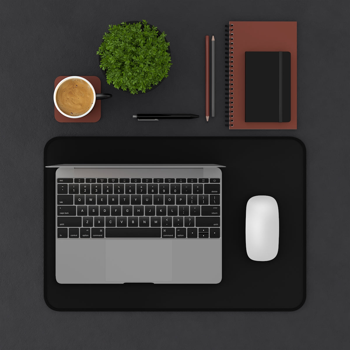Black Desk Mat - Desk Cookies