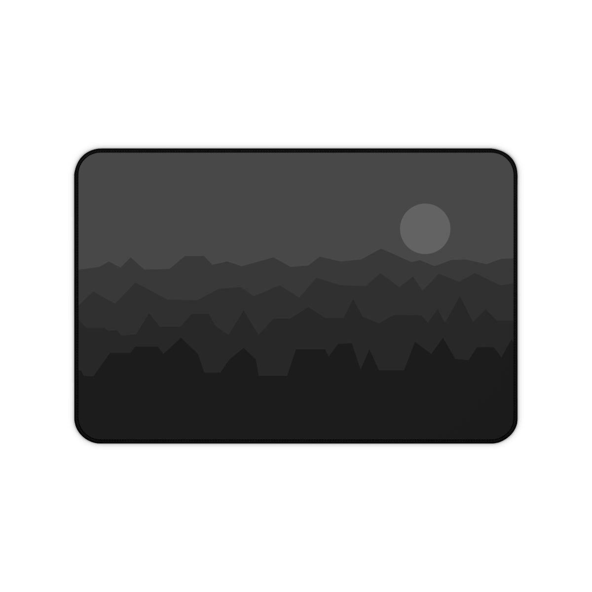 Black & Gray Abstract Mountains Desk Mat - Desk Cookies