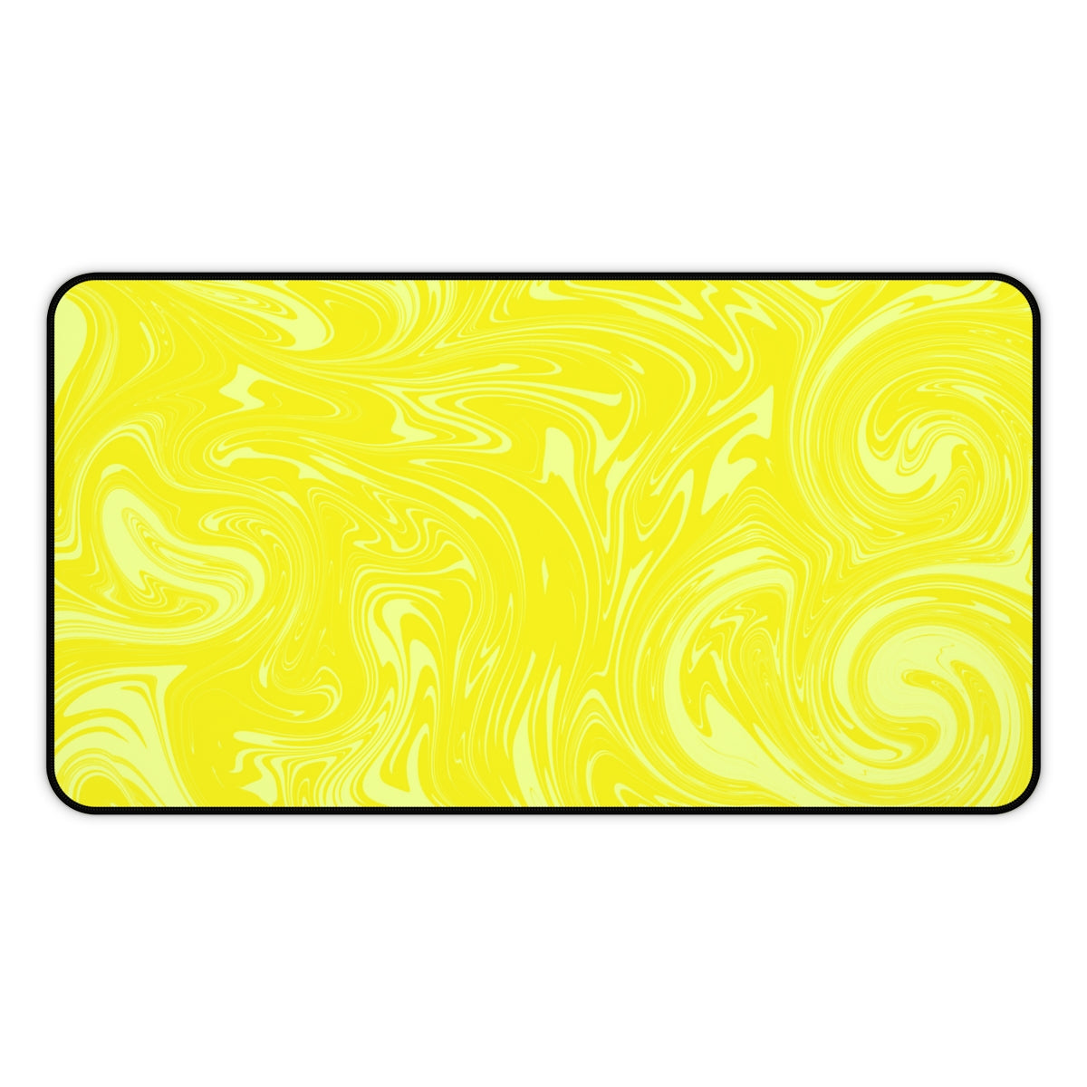 Yellow Swirl Desk Mat - Desk Cookies
