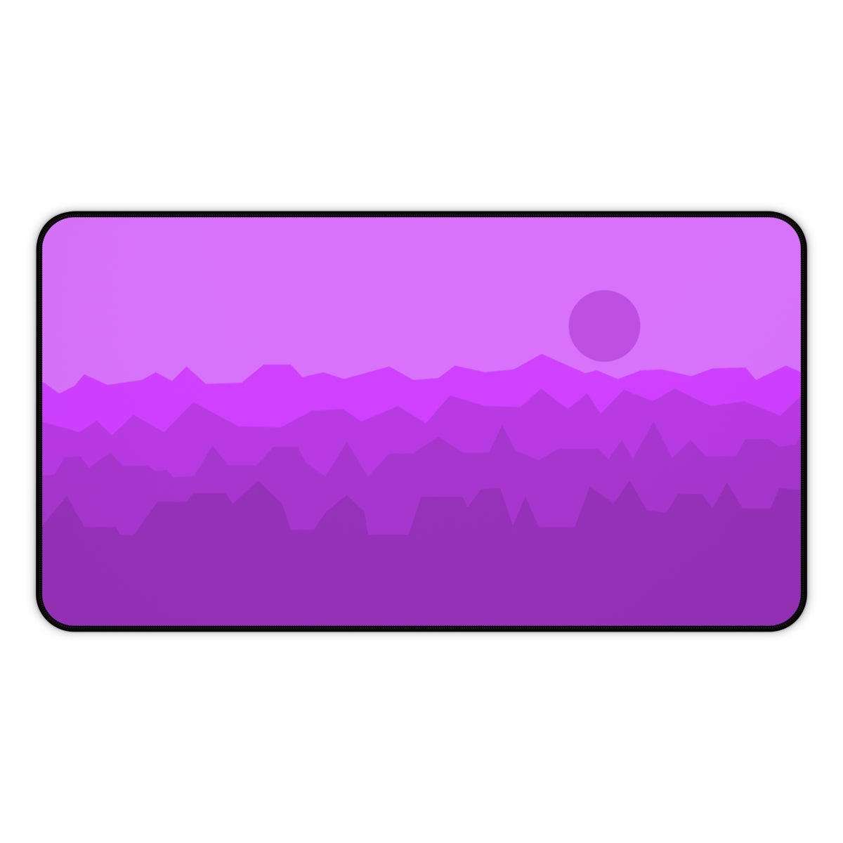 Purple Abstract Mountains Desk Mat - Desk Cookies