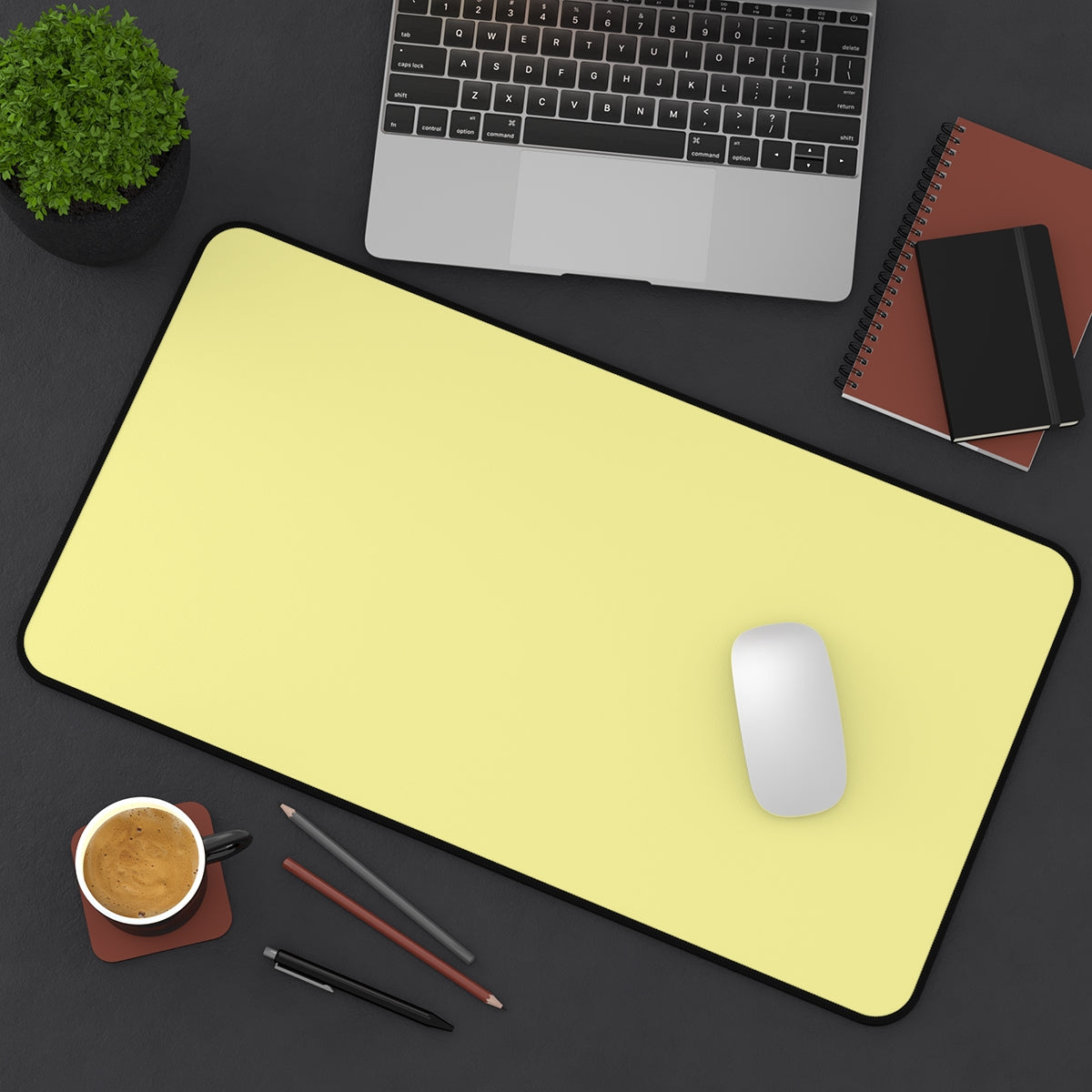 Pastel Yellow Desk Mat - Desk Cookies