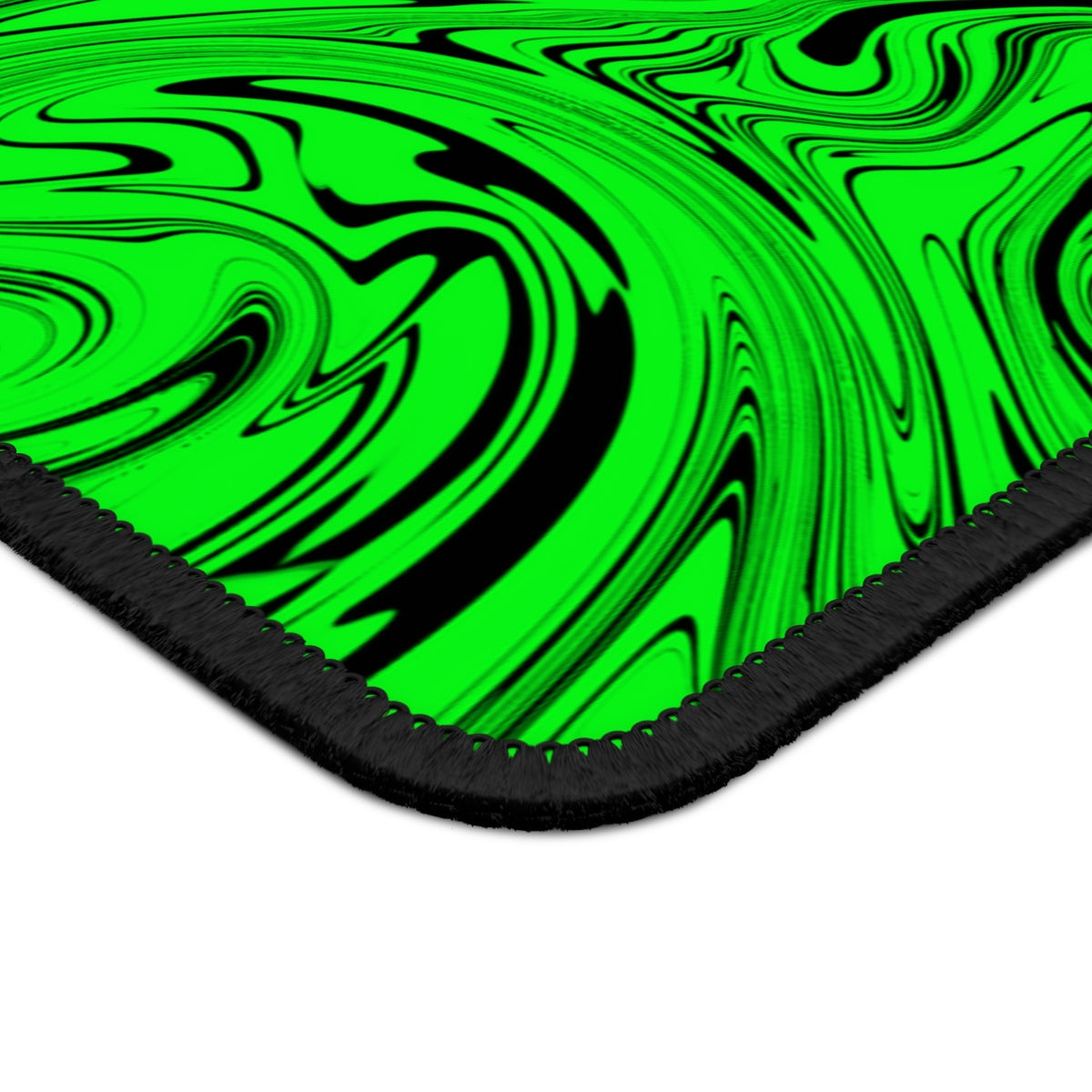 Green & Black Swirl Gaming Mouse Pad - Desk Cookies