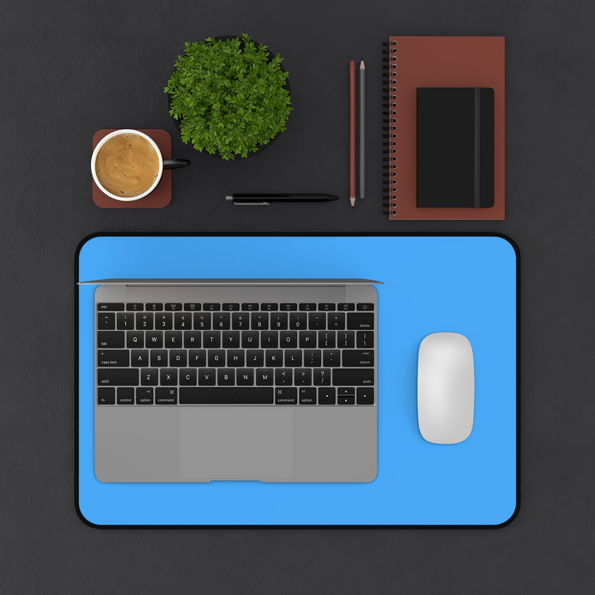 Blue Desk Mat - Desk Cookies