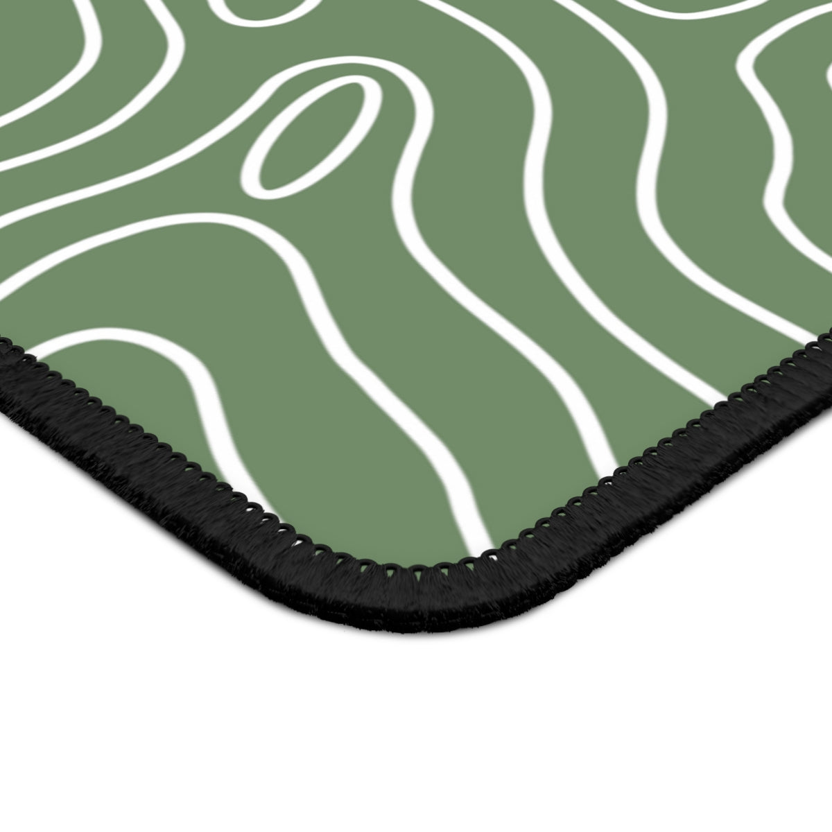 Sage Green Topographic Gaming Mouse Pad - Desk Cookies
