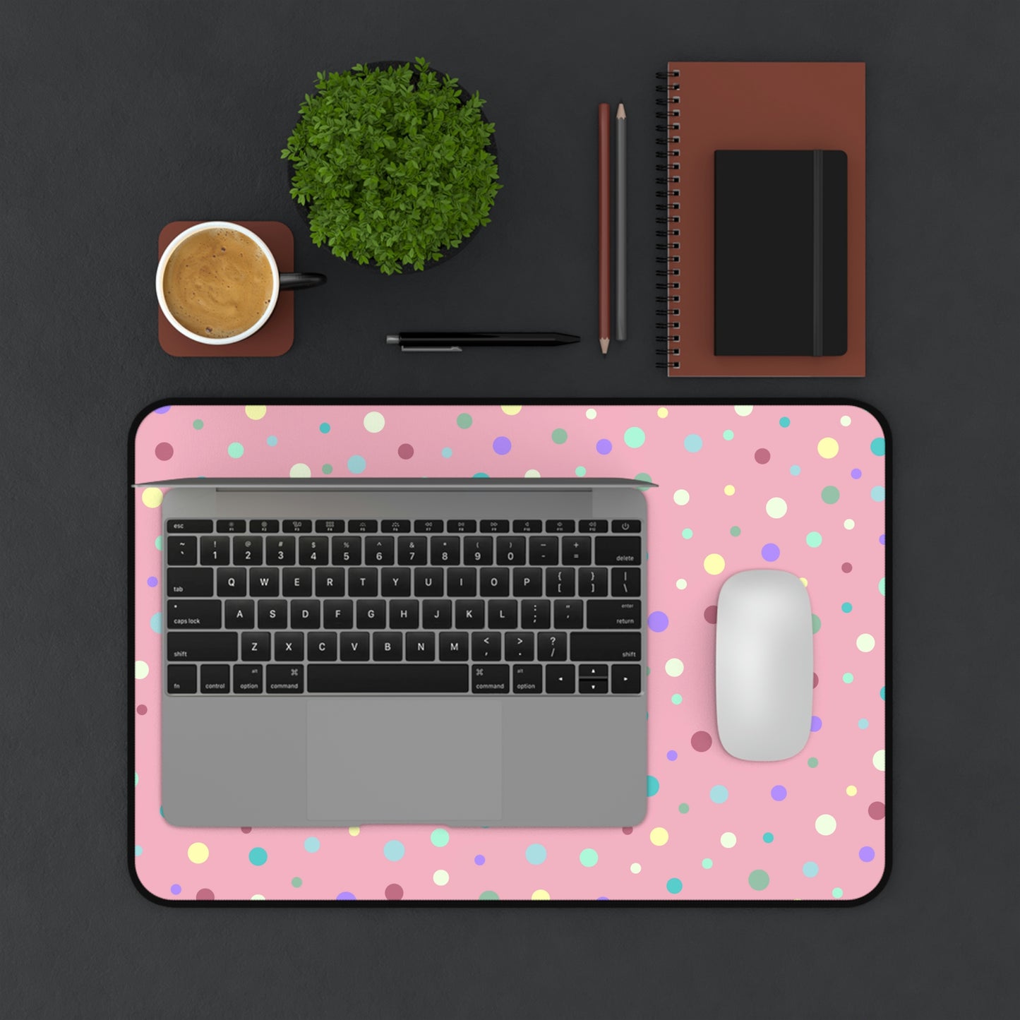 Colorful Dots Desk Mat - Desk Cookies