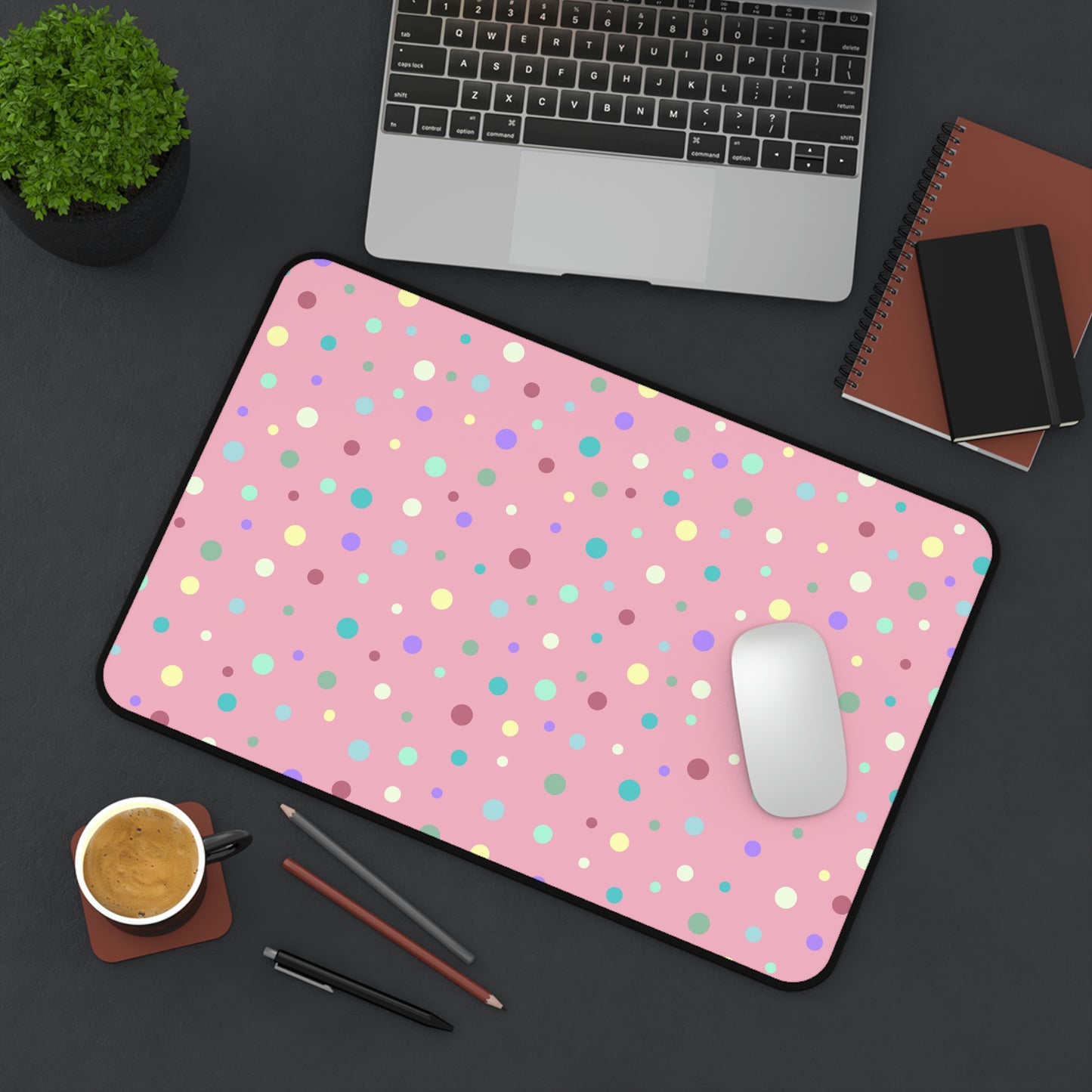 Colorful Dots Desk Mat - Desk Cookies