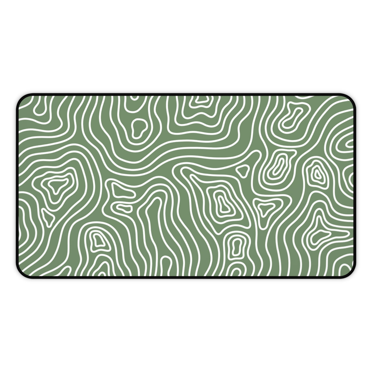 Sage Green Topographic Desk Mat - Desk Cookies