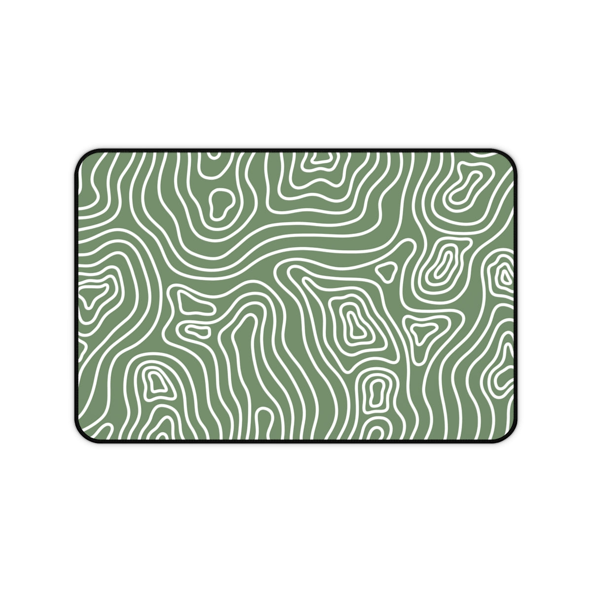 Sage Green Topographic Desk Mat - Desk Cookies