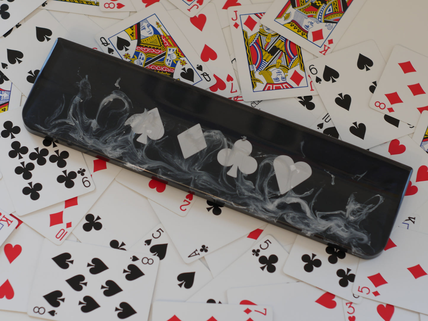 Smokin' Suits Resin Keyboard Wrist Rest - Black/White (11.75" x 3") - Desk Cookies