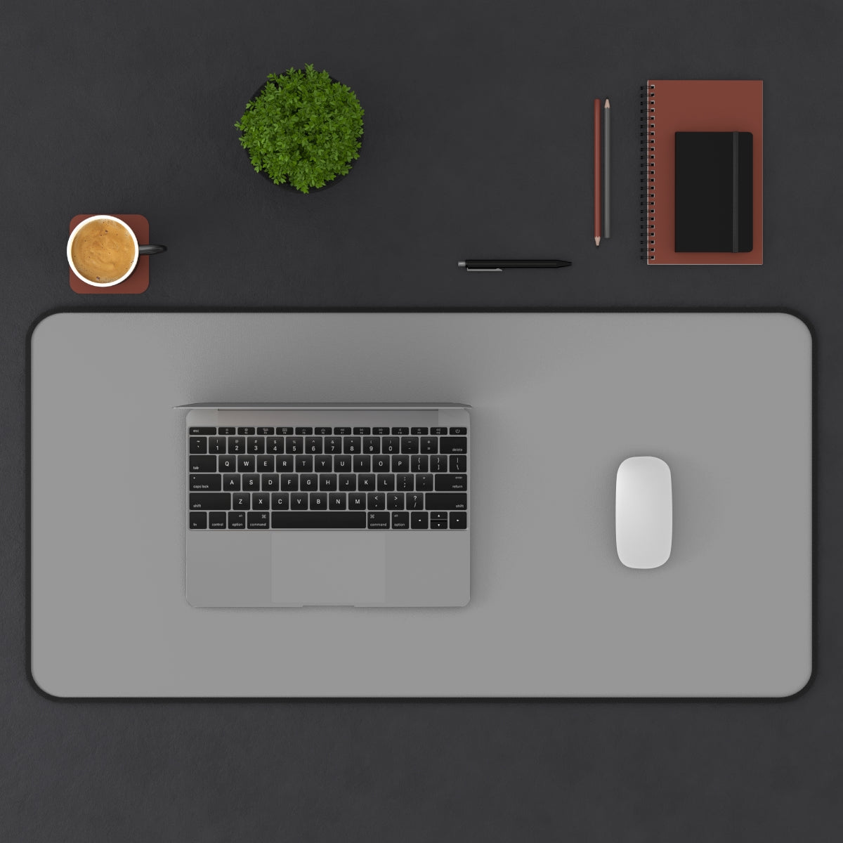 Gray Desk Mat - Desk Cookies