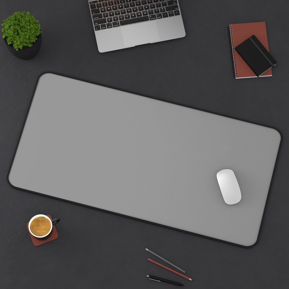 Gray Desk Mat - Desk Cookies
