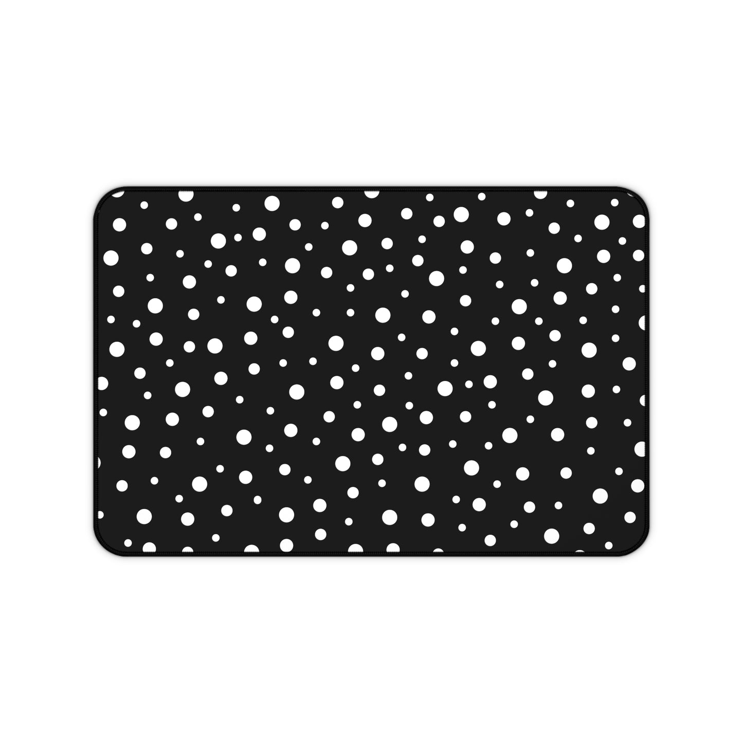 White Dots & Black Desk Mat - Desk Cookies