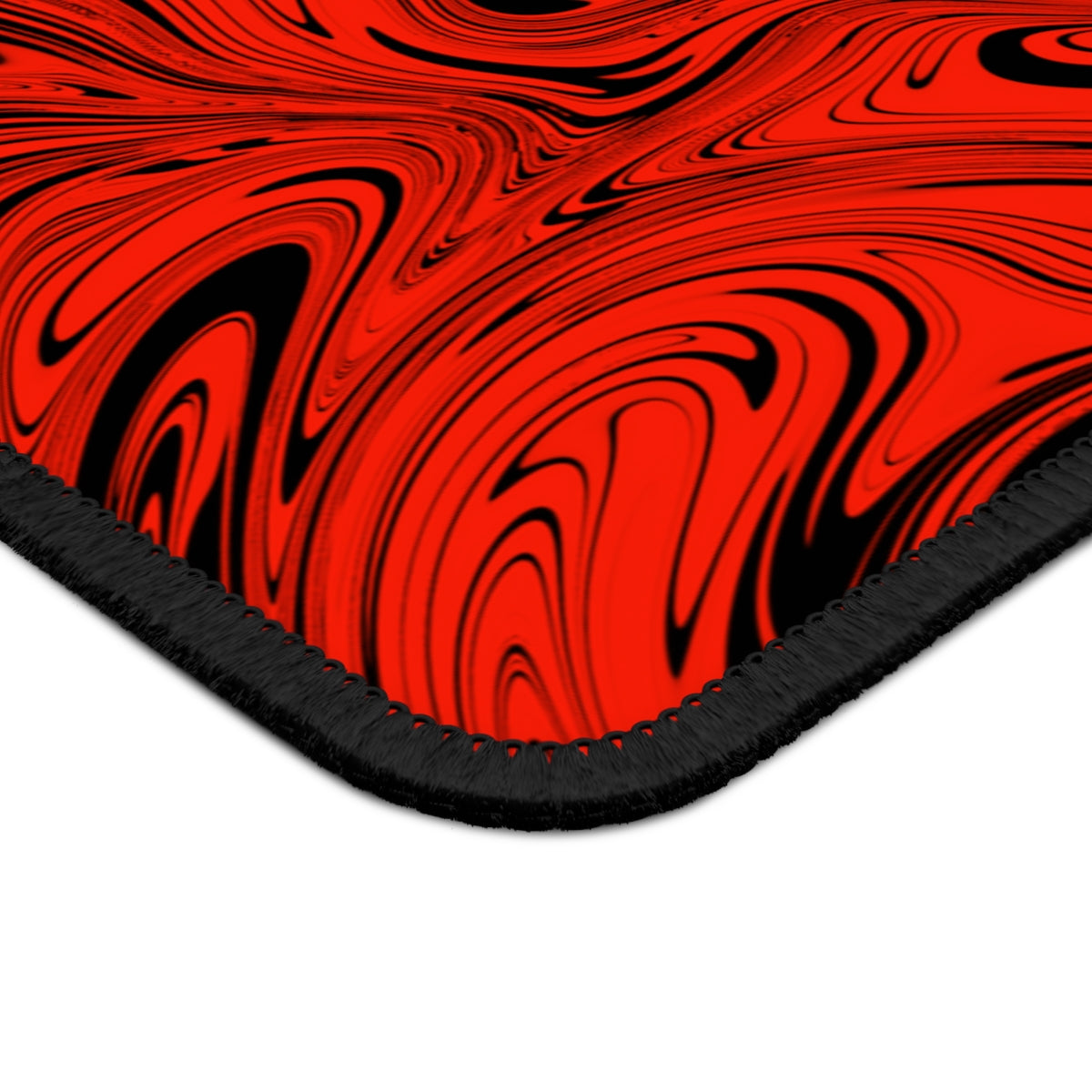 Black & Red Swirl Gaming Mouse Pad - Desk Cookies