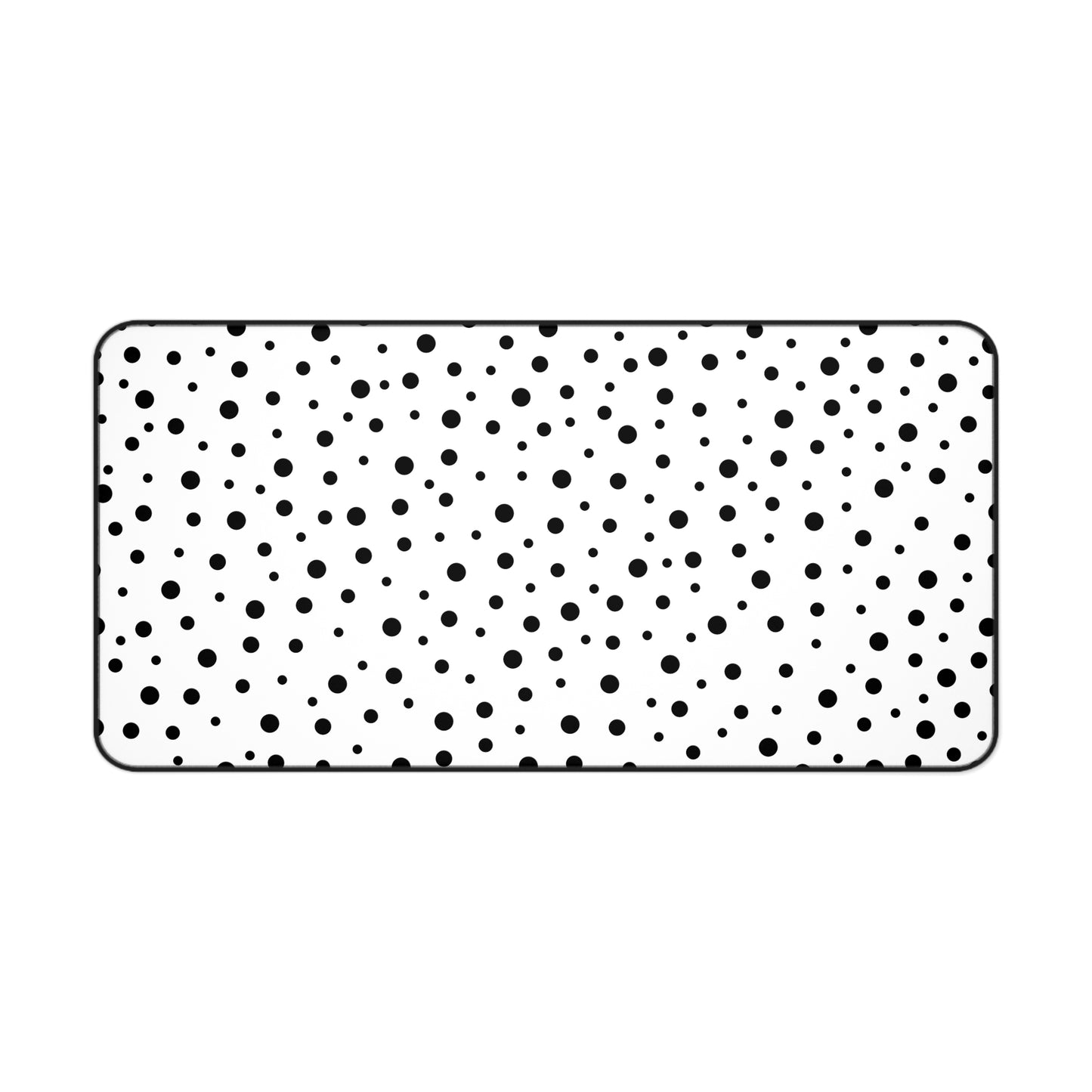 Black Dots & White Desk Mat - Desk Cookies