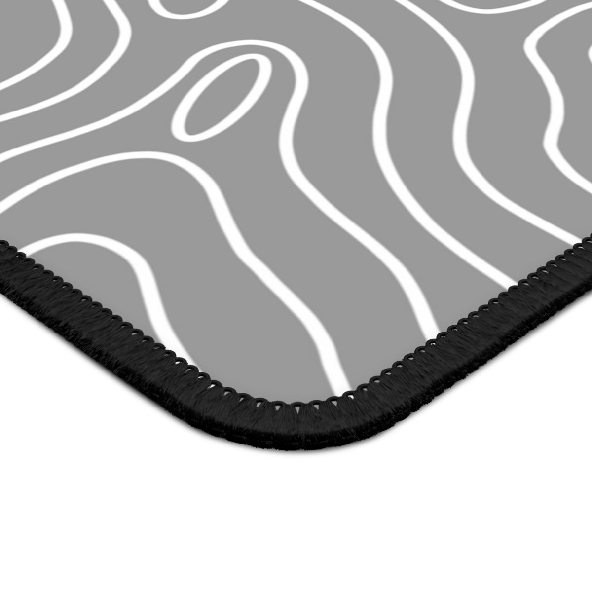 Gray Topographic Gaming Mouse Pad - Desk Cookies