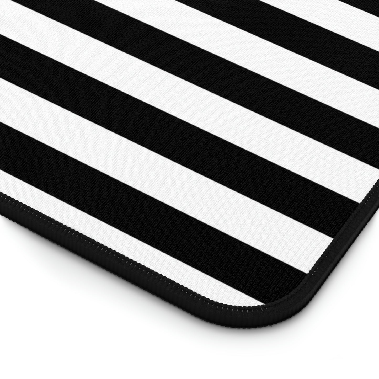 Black & White Striped Desk Mat - Desk Cookies