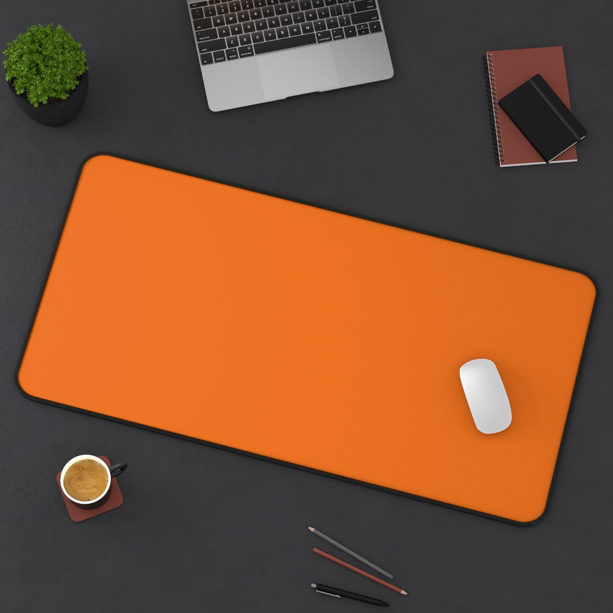 Orange Desk Mat - Desk Cookies