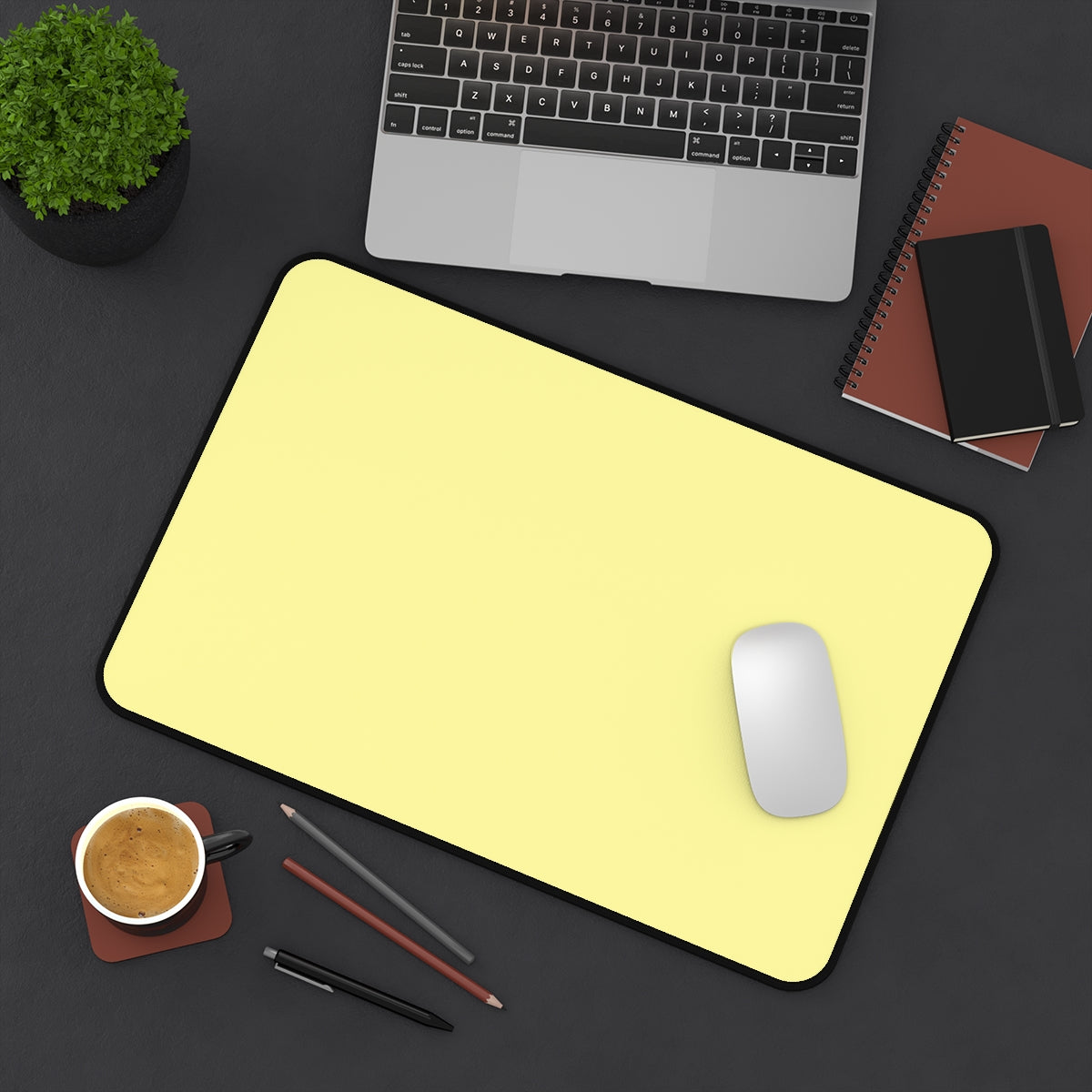 Pastel Yellow Desk Mat - Desk Cookies
