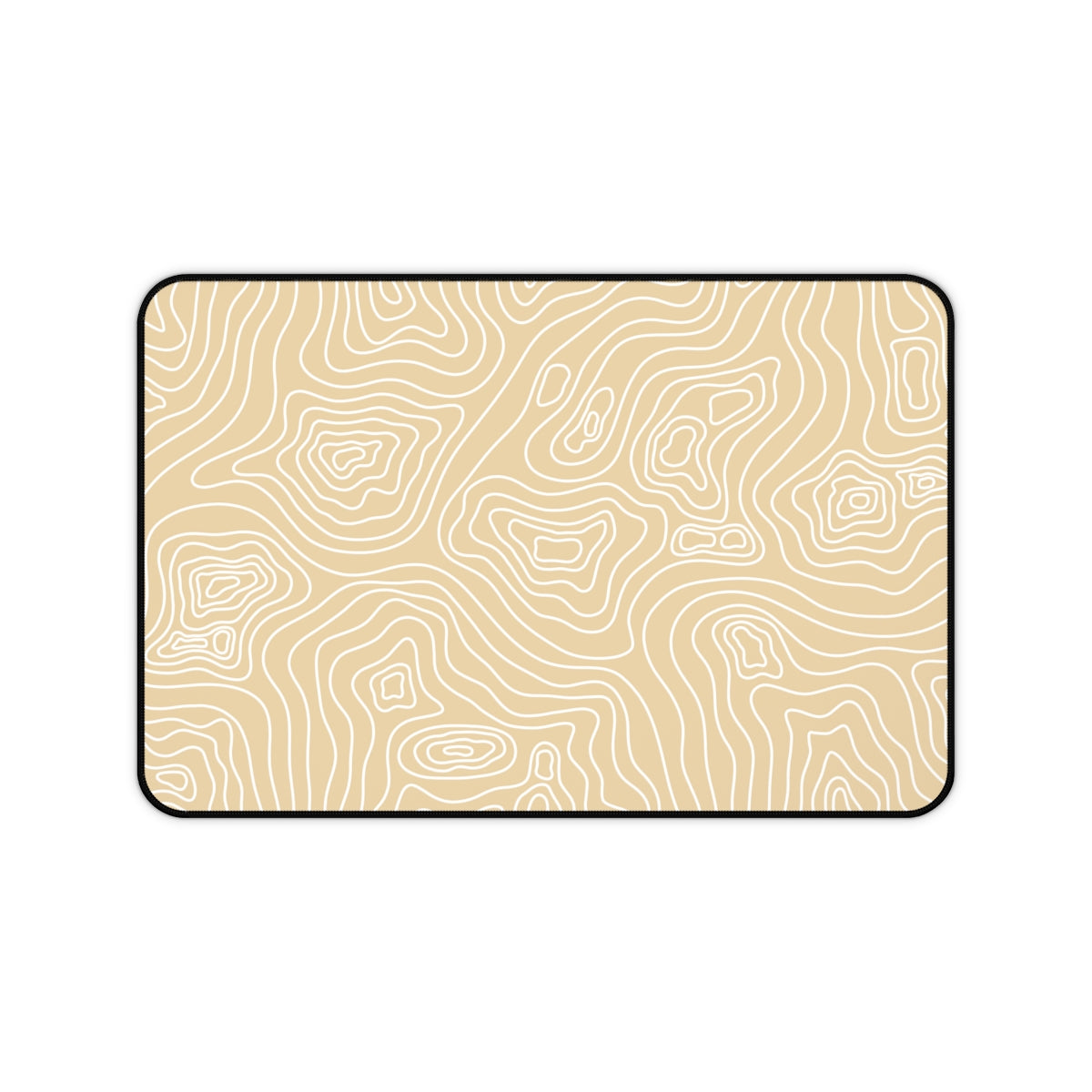 Beige Topographic Desk Mat - Desk Cookies