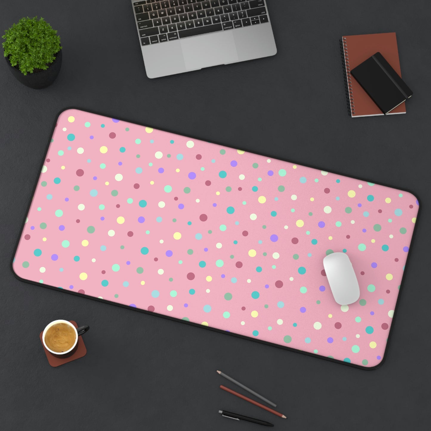 Colorful Dots Desk Mat - Desk Cookies