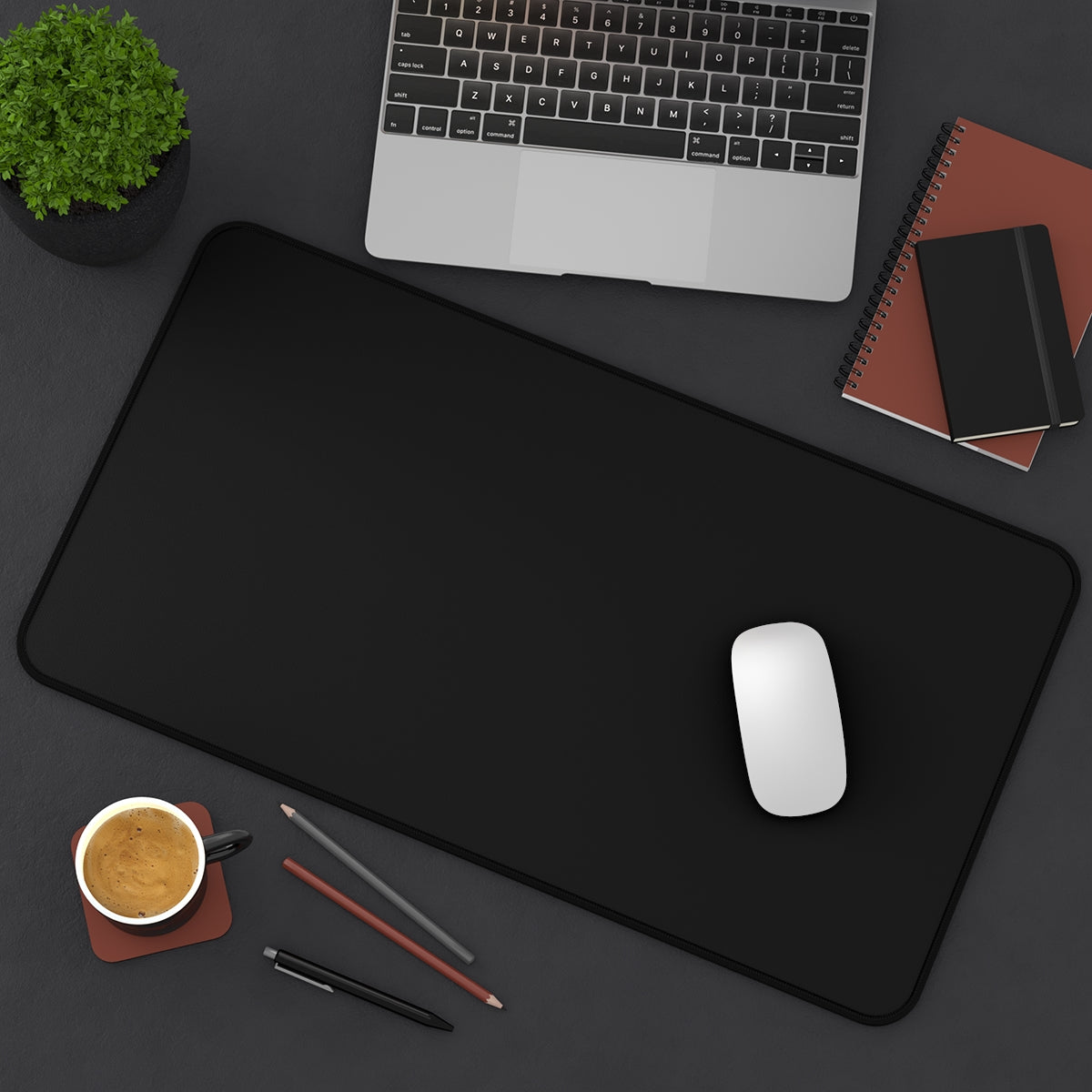 Black Desk Mat - Desk Cookies