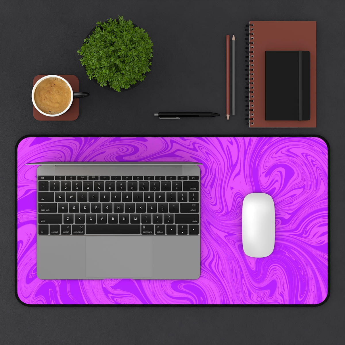 Purple Swirl Desk Mat - Desk Cookies