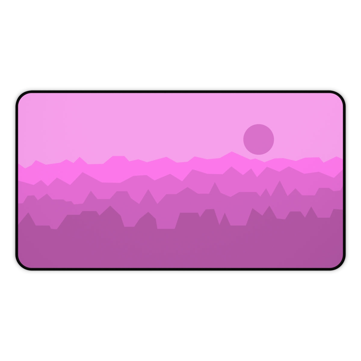 Pink Abstract Mountains Desk Mat - Desk Cookies