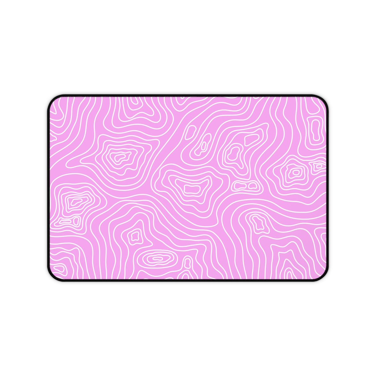 Pink Topographic Desk Mat - Desk Cookies