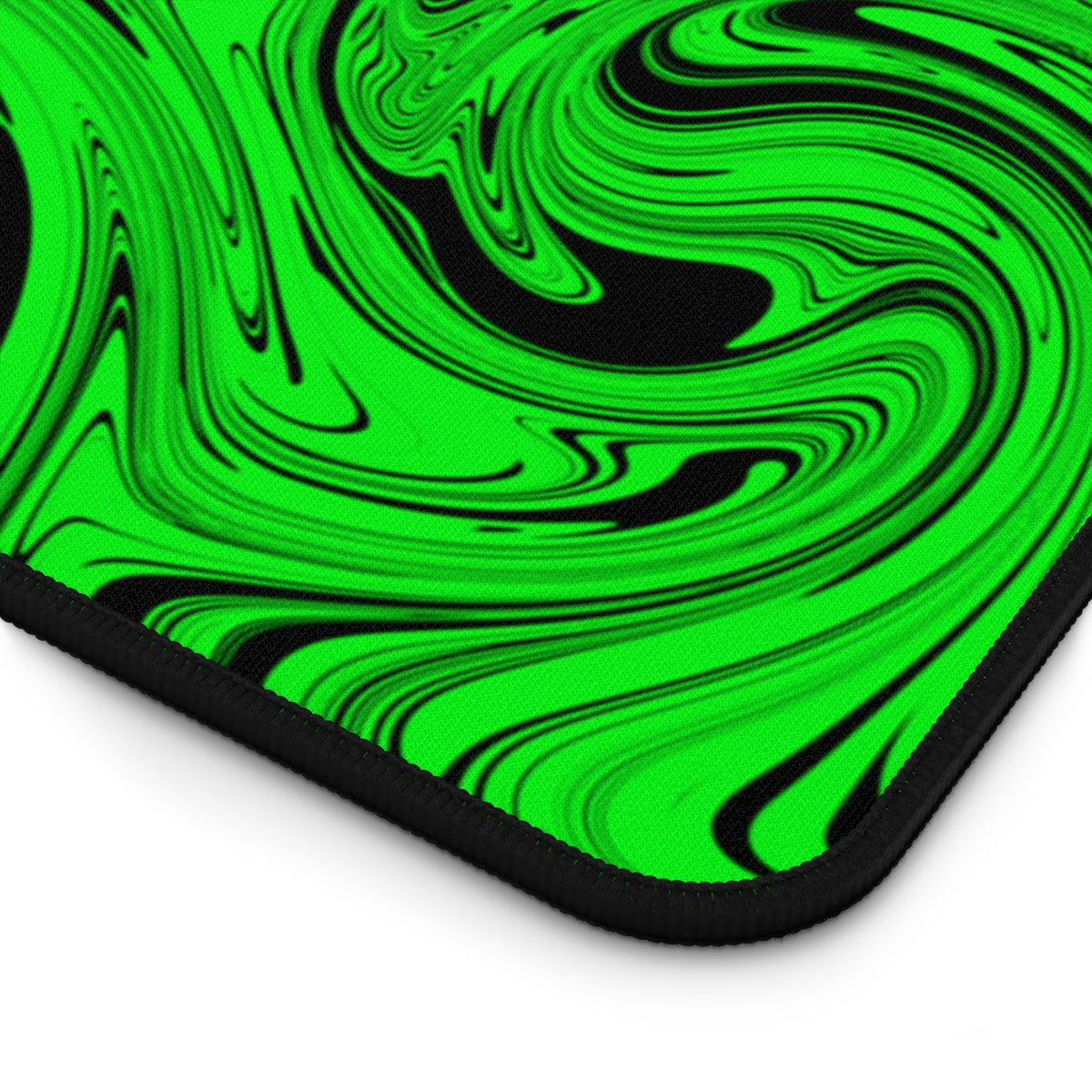 Green & Black Swirl Desk Mat - Desk Cookies