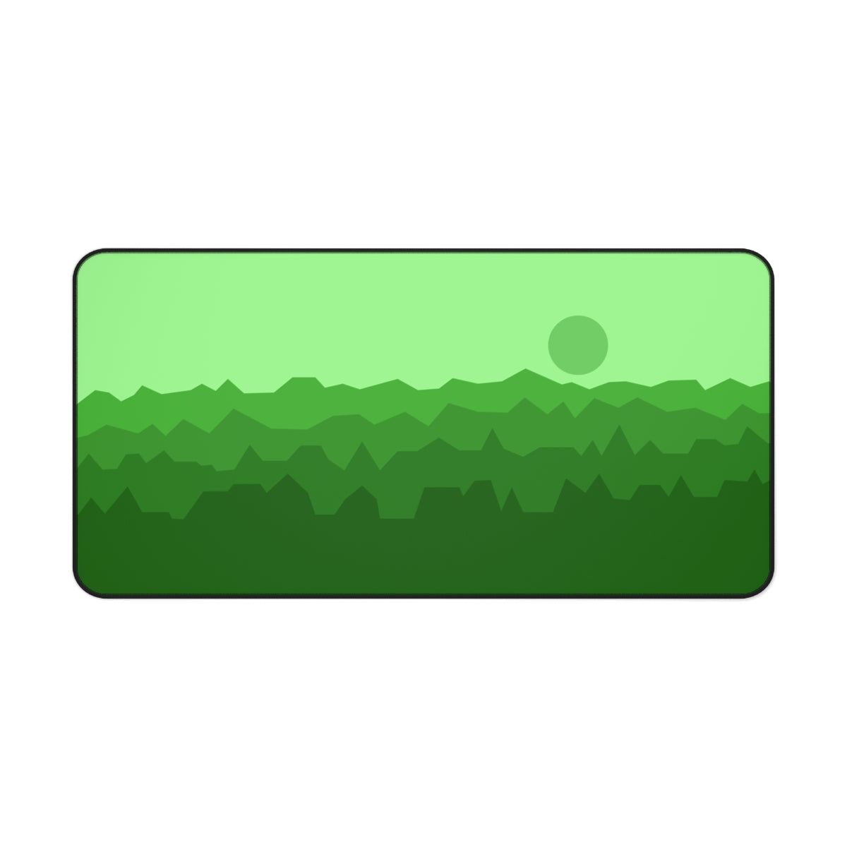 Green Abstract Mountains Desk Mat - Desk Cookies
