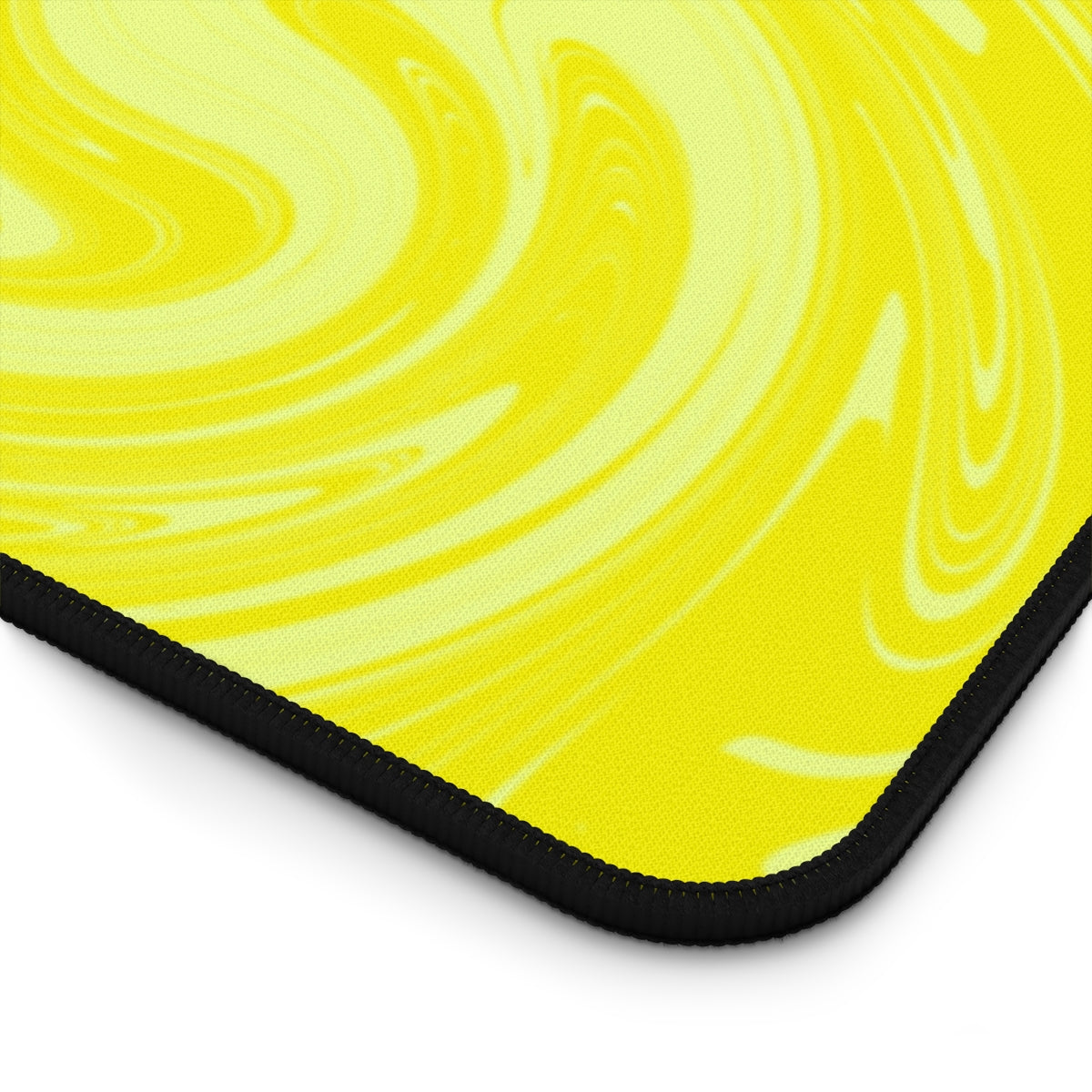 Yellow Swirl Desk Mat - Desk Cookies