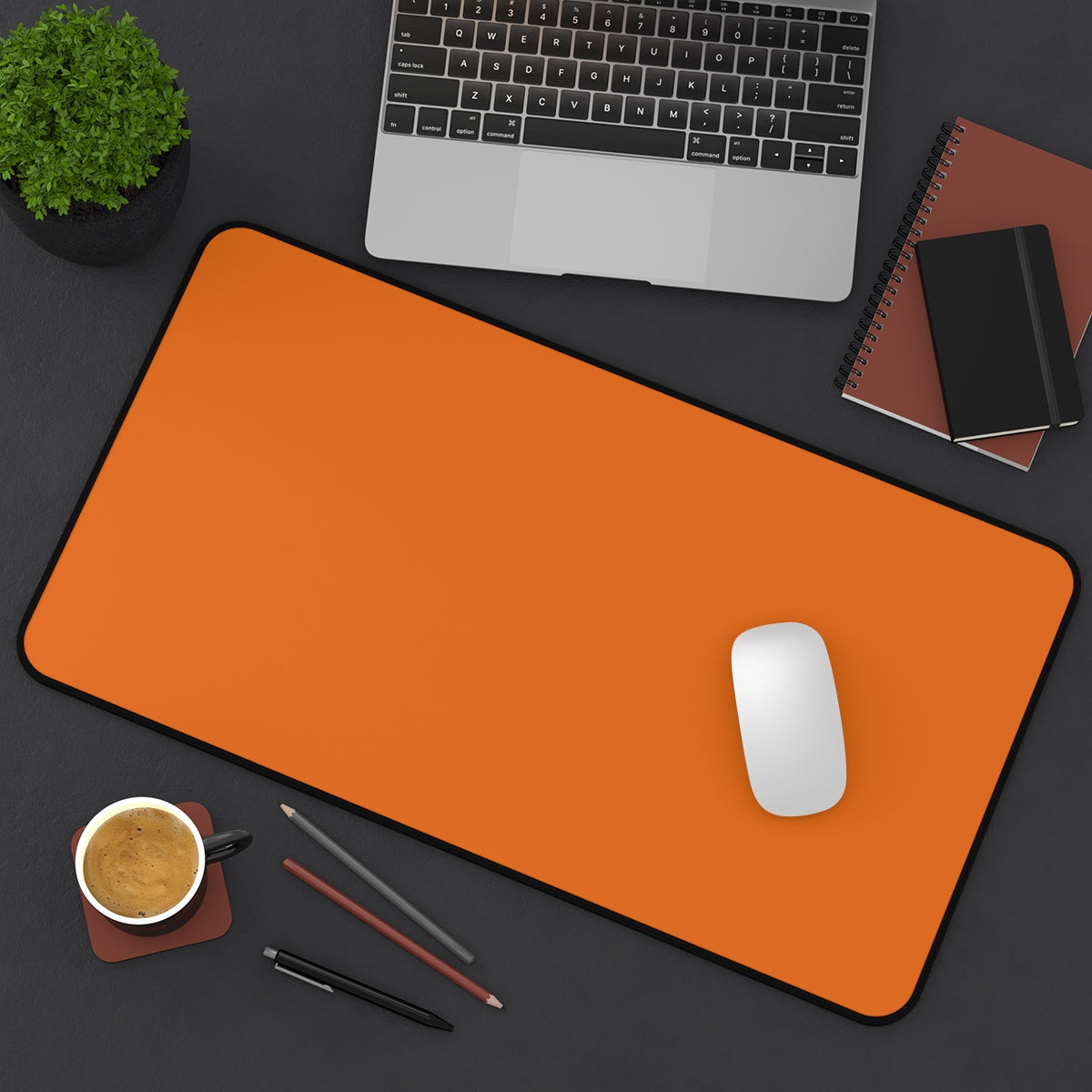 Orange Desk Mat - Desk Cookies