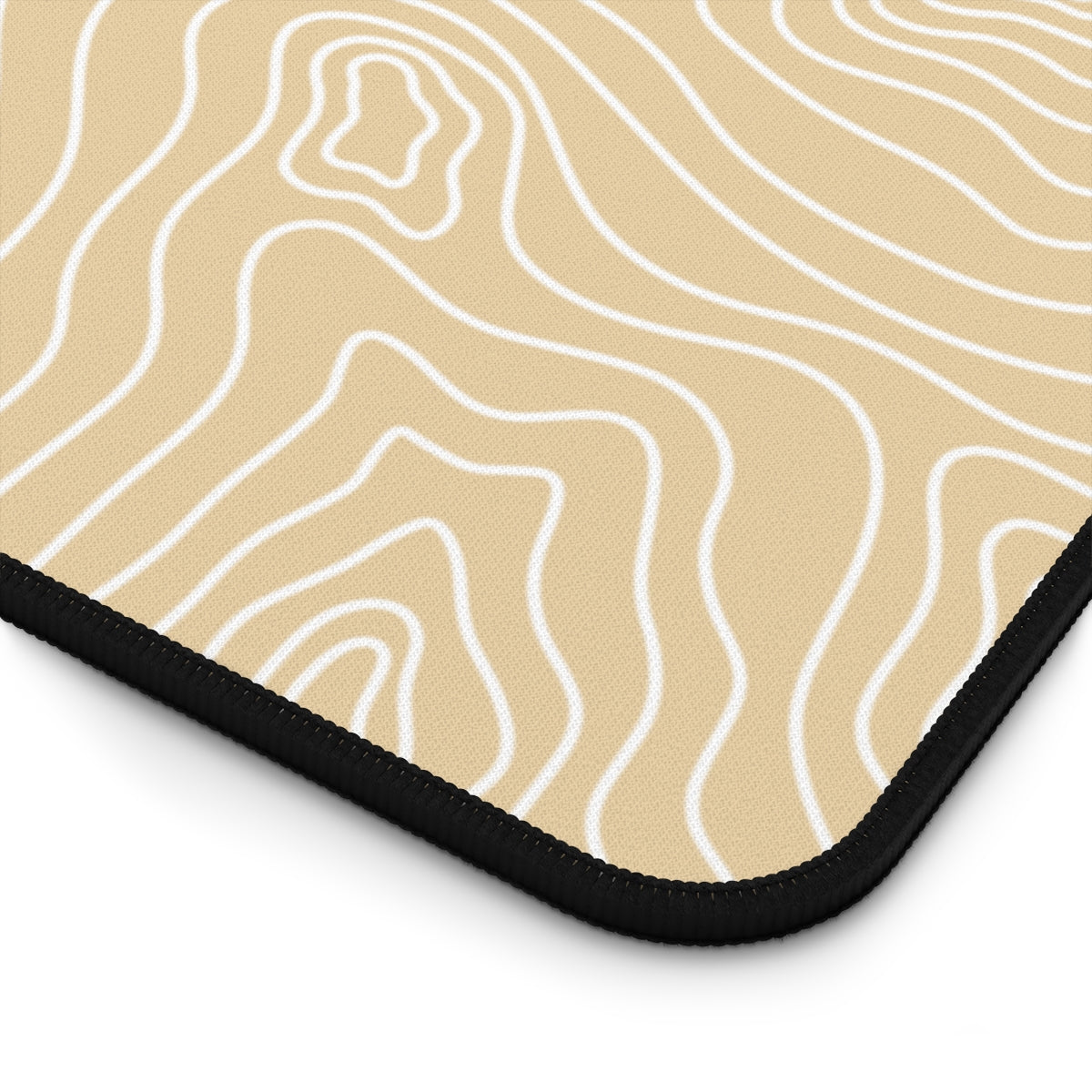 Beige Topographic Desk Mat - Desk Cookies