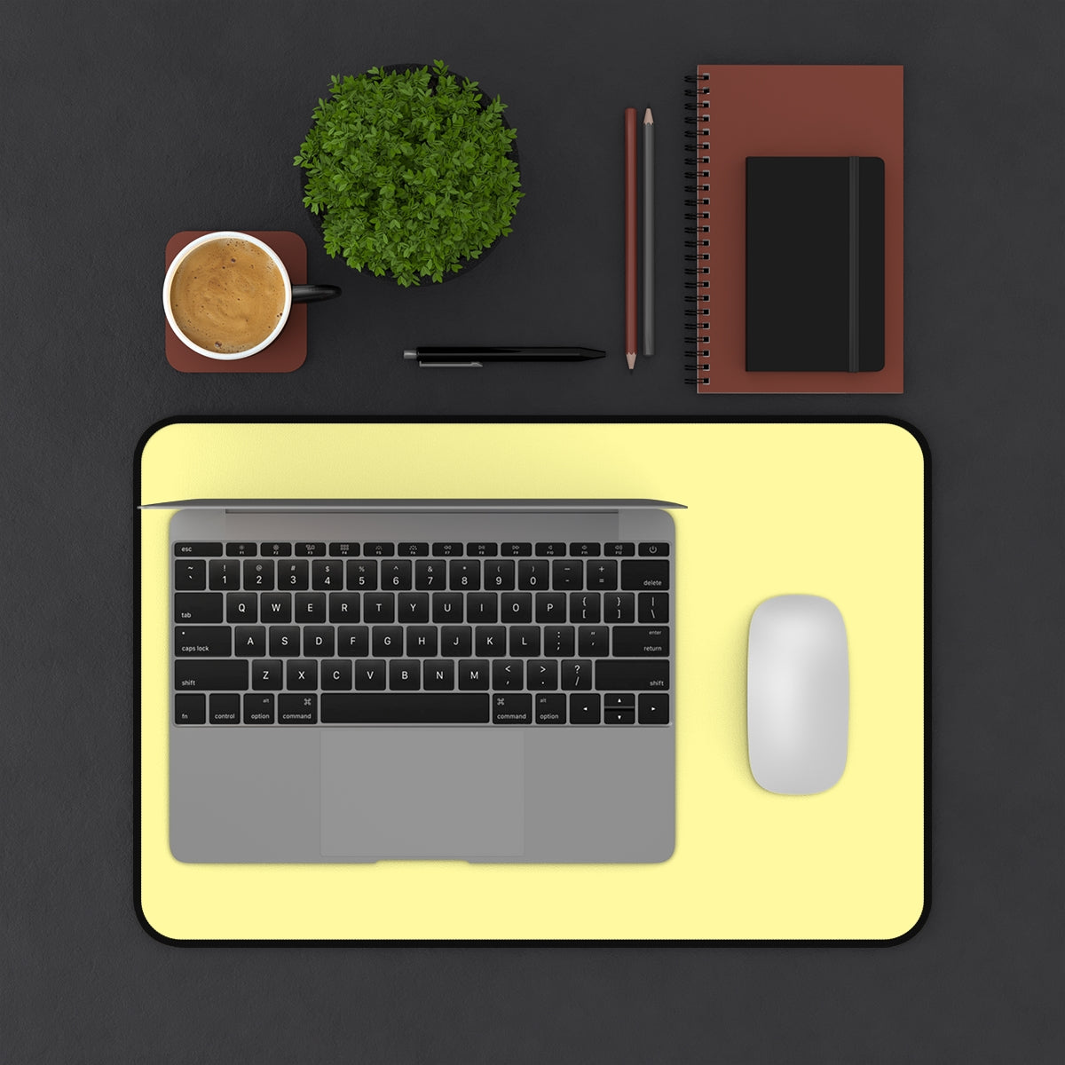 Pastel Yellow Desk Mat - Desk Cookies