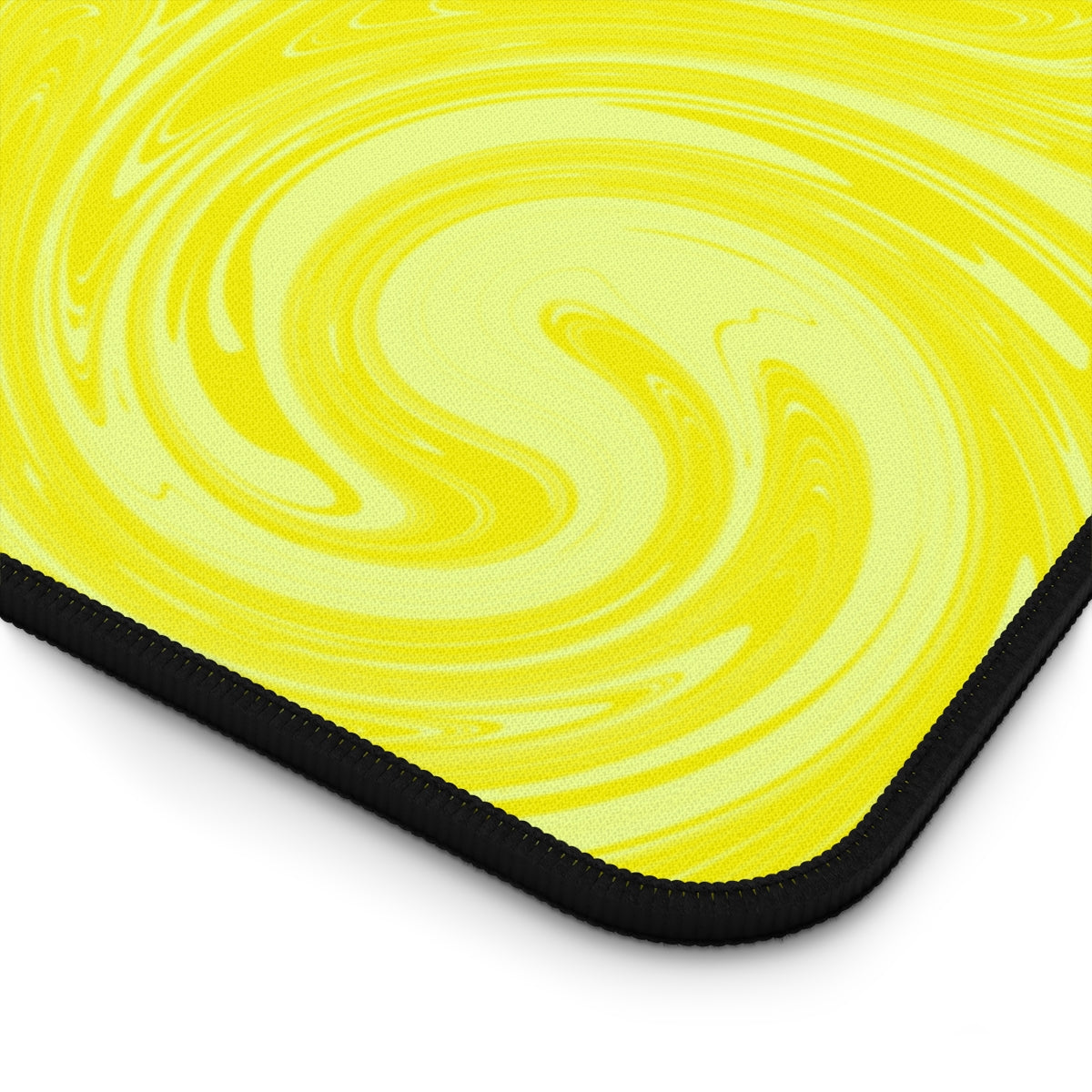 Yellow Swirl Desk Mat - Desk Cookies