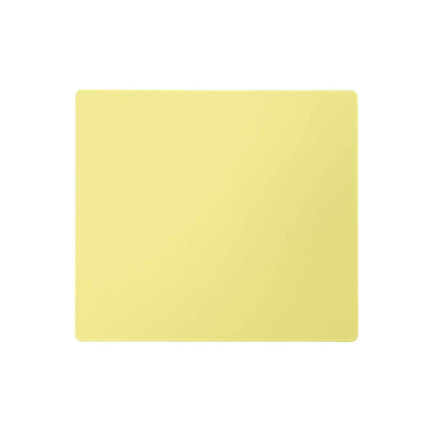 An 18" x 16" yellow gaming desk pad.