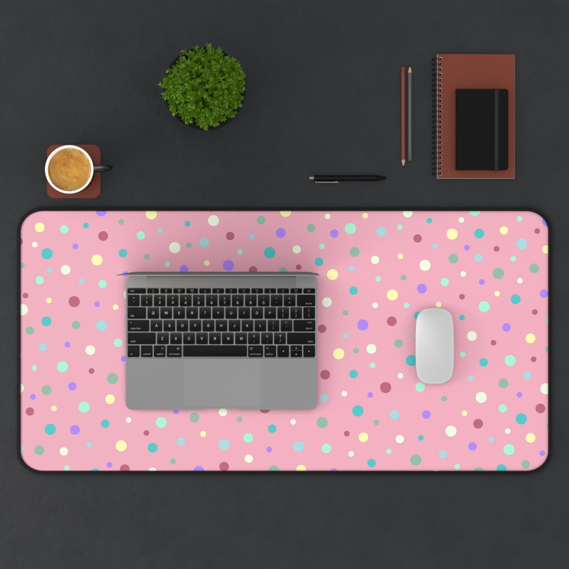 Colorful Dots Desk Mat - Desk Cookies