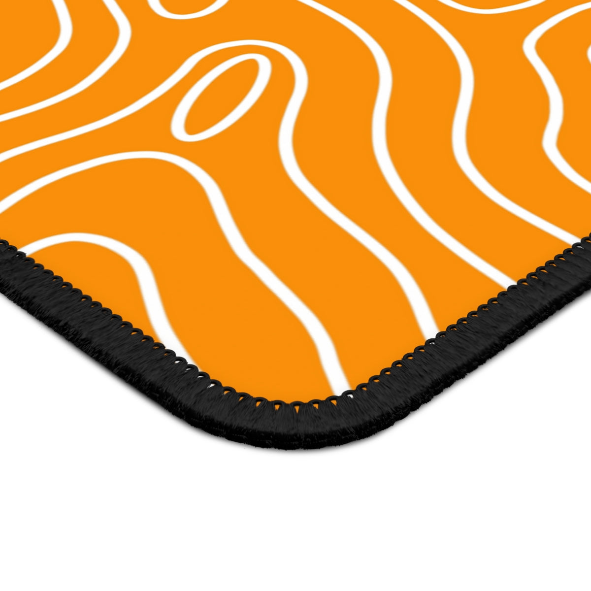 Orange Topographic Gaming Mouse Pad - Desk Cookies