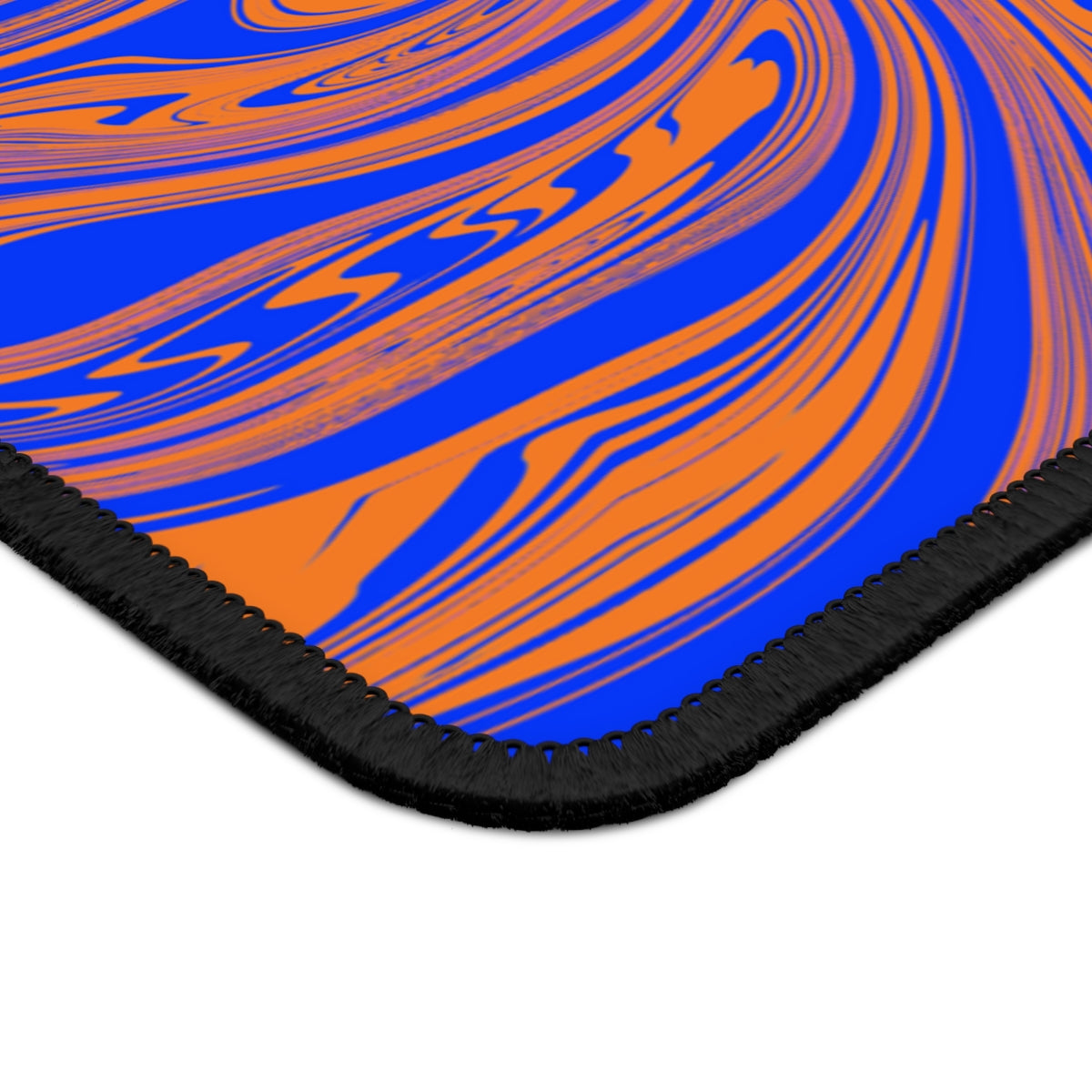 Blue & Orange Swirl Gaming Mouse Pad - Desk Cookies