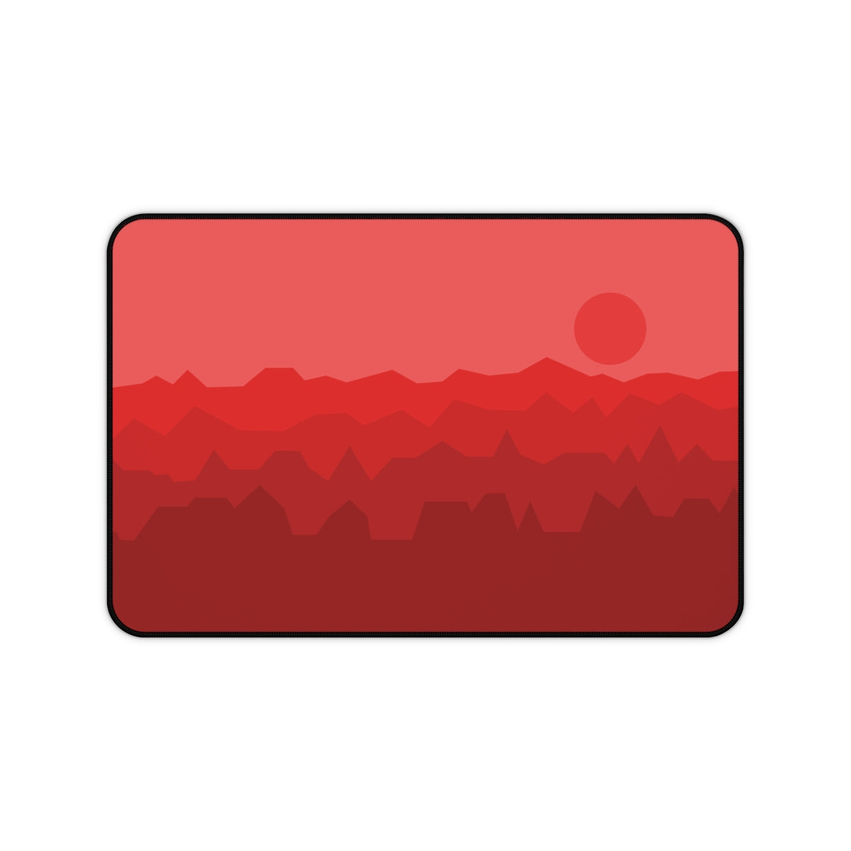 Red Abstract Mountains Desk Mat - Desk Cookies