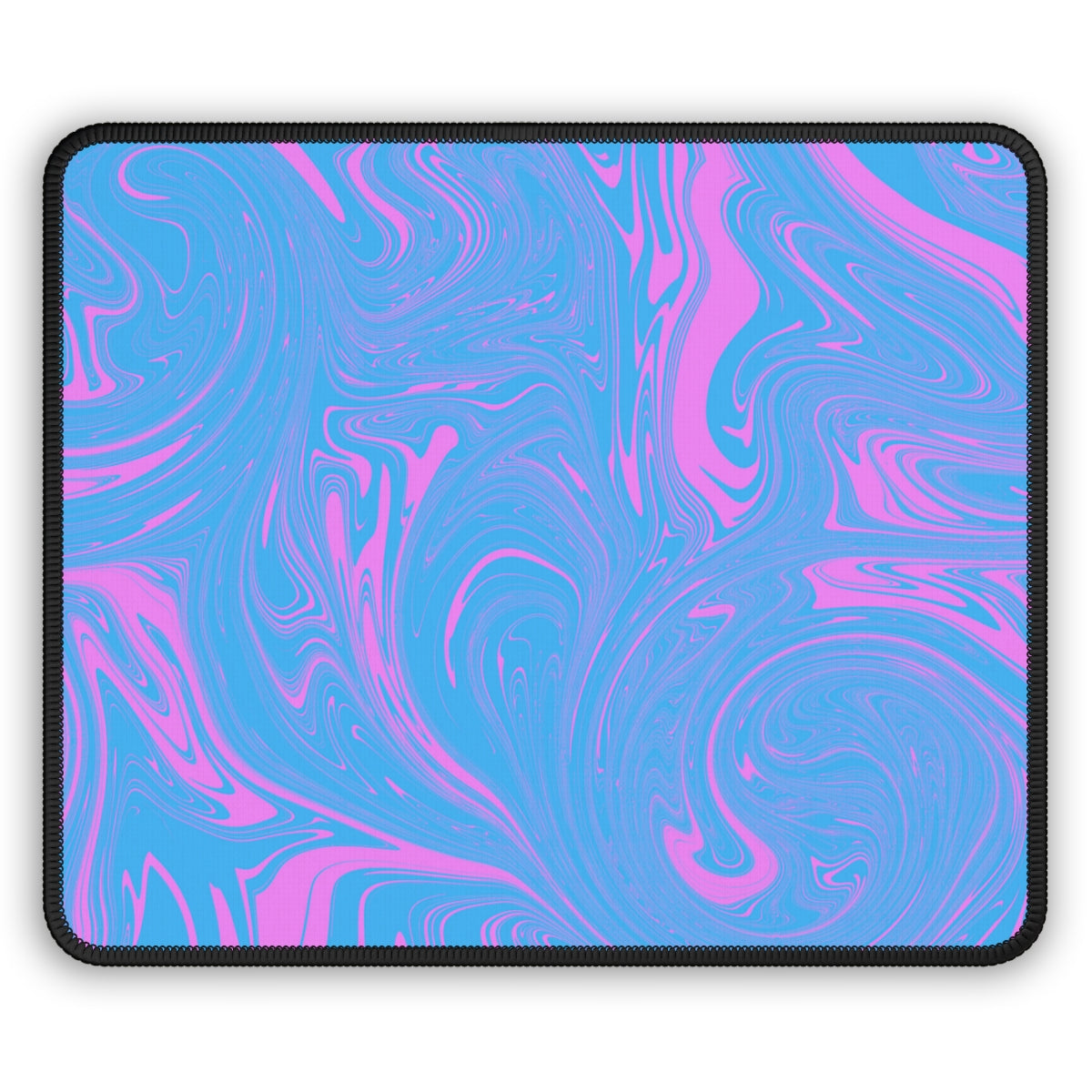 Blue & Pink Swirl Gaming Mouse Pad - Desk Cookies
