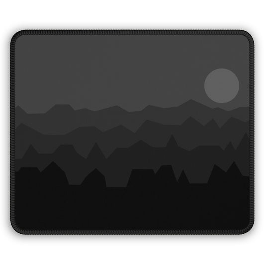 Black & Gray Abstract Mountains Gaming Mouse Pad - Desk Cookies