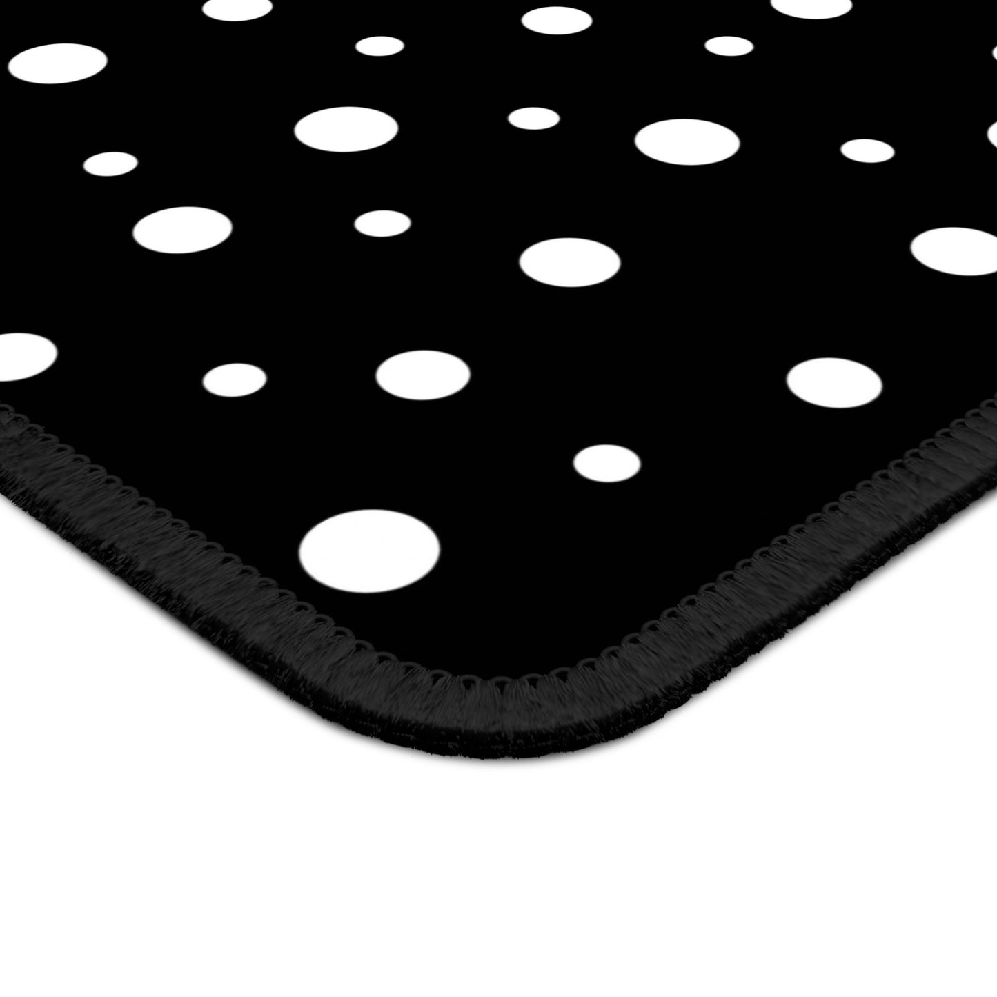 White Dots & Black Gaming Mouse Pad - Desk Cookies