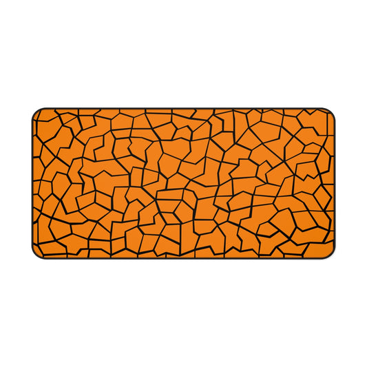 Orange & Black Giraffe Pattern Desk Mat - Desk Cookies