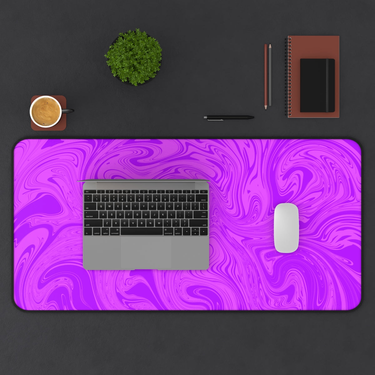 Purple Swirl Desk Mat - Desk Cookies