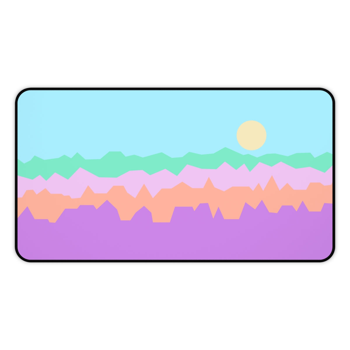 Colorful Abstract Mountains Desk Mat - Desk Cookies